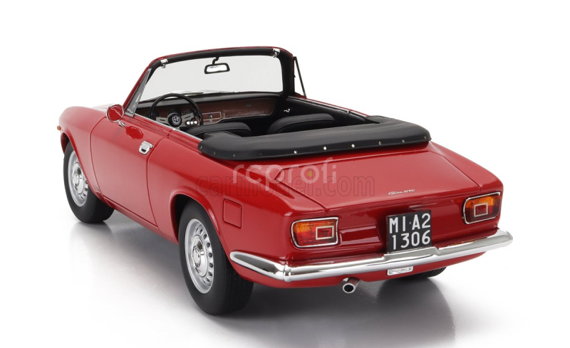 Mitica Alfa romeo Giulia 1600 Gtc Cabriolet Open 1964 – Interior Black 1:18 Rosso Alfa - Červená