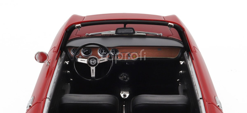 Mitica Alfa romeo Giulia 1600 Gtc Cabriolet Open 1964 – Interior Black 1:18 Rosso Alfa - Červená