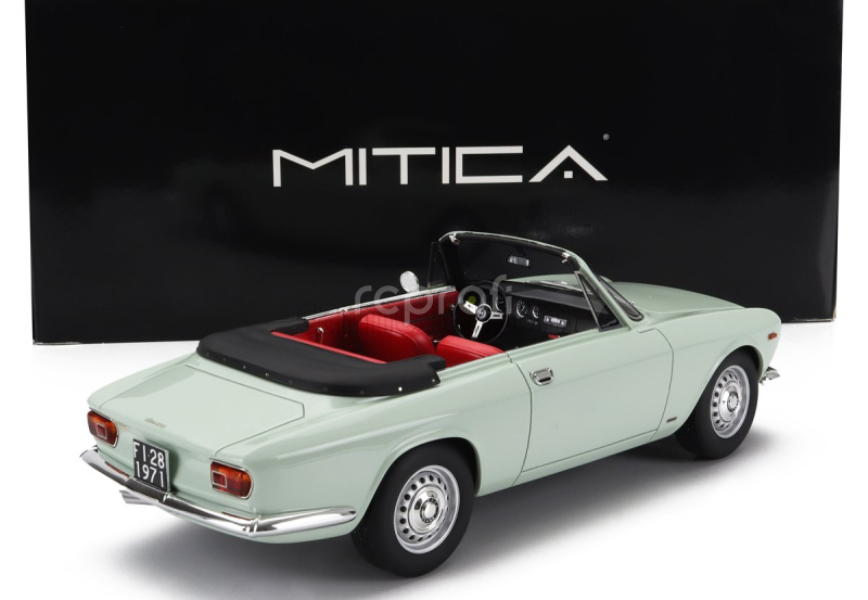 Mitica Alfa romeo Giulia 1600 Gtc Cabriolet Open 1964 – Interior Red 1:18 Azzurro Spazio - Světle Modrá