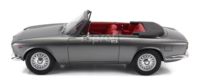 Mitica Alfa romeo Giulia 1600 Gtc Cabriolet Open 1964 – Interior Red 1:18 Grigio Met - Šedá