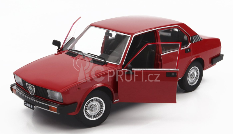 Mitica-diecast Alfa romeo Alfetta Berlina 2000l 1978 - Cerchi Millerighe Wheels 1:18 Rosso Alfa 501 Červená