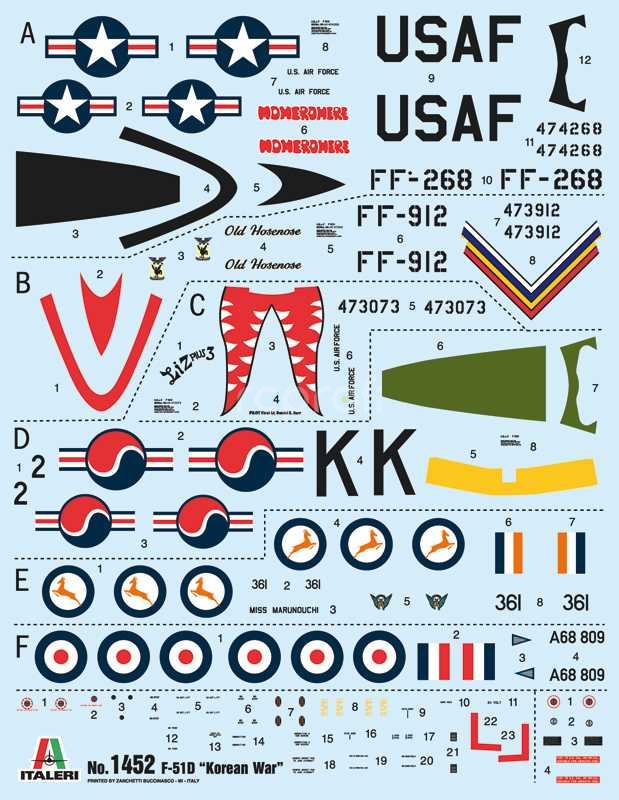 Model Kit letadlo 1452 - F-51D 