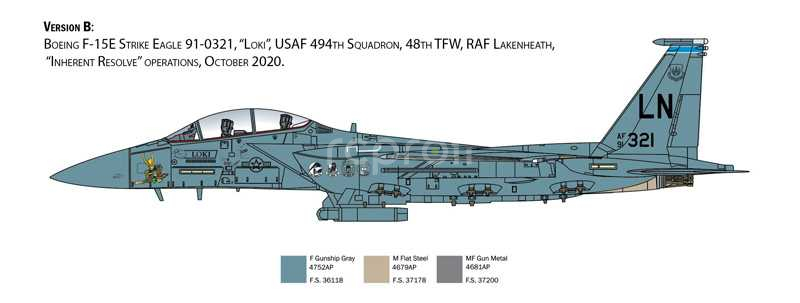 Model Kit letadlo 2803 - F-15E Strike Eagle (1:48)