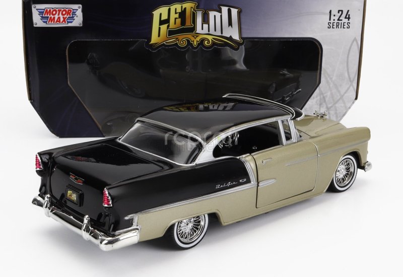 Motor-max Chevrolet Bel Air 1955 1:24 Zlatá Černá