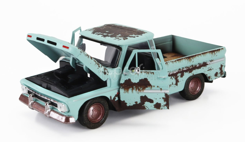 Motor-max Chevrolet C-10 Pick-up Weathered Treasure 1966 1:24 Ruggine - Rust