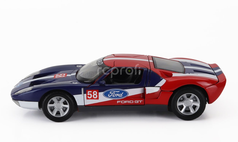 Motor-max Ford usa Gt N 58 Racing 2004 1:24 Modrá Bílá Červená