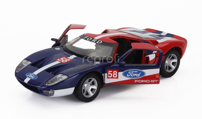 Motor-max Ford usa Gt N 58 Racing 2004 1:24 Modrá Bílá Červená