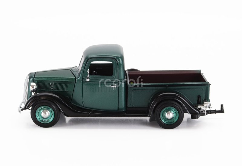 Motor-max Ford usa Pick-up With Trailer + Boat 1937 1:24 Zelená S Bílou