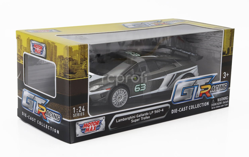 Motor-max Lamborghini Gallardo Lp560-4 N 63 Super Trofeo 2011 1:24 Šedá Bílá