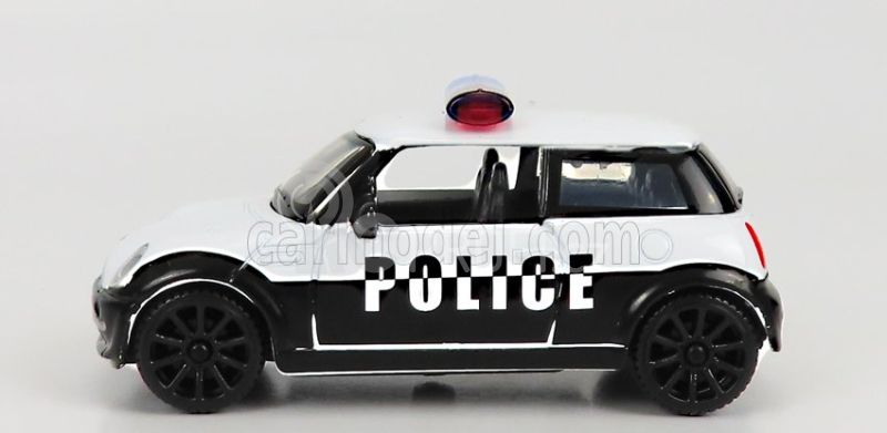 Motor-max Mini Cooper Police 2005 1:43 Bílá Černá