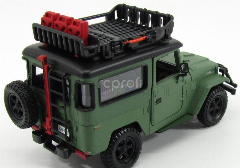 Motor-max Toyota Fj40 Land Cruiser Hard-top Closed Off Road Version 1980 1:24 Matná Zelená Černá