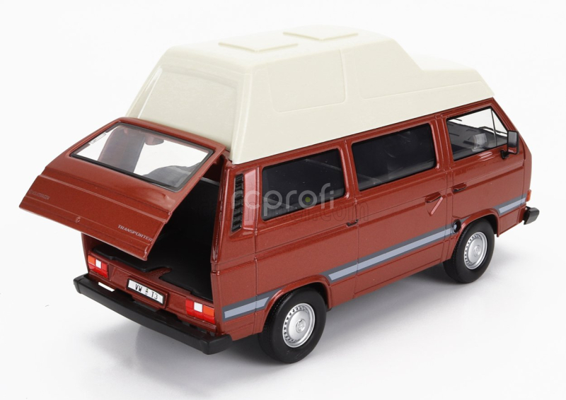 Motor-max Volkswagen T3 Camper Van High Roof 1983 1:24 Hnědá Bílá