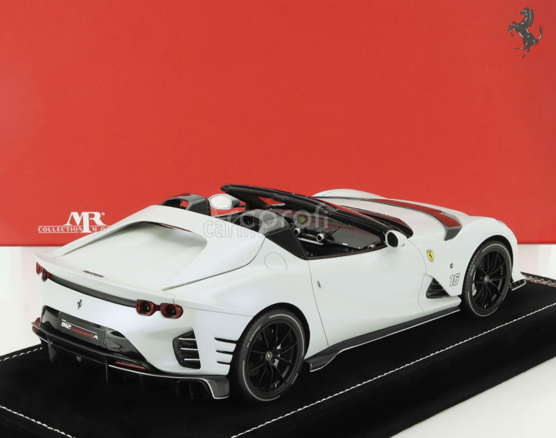 Mr-models Ferrari 812 Competizione A Spider N 16 Personal Car Charles Leclerc 2022 - Con Vetrina - With Showcase 1:18 Bianco Onda Marina - Matná Bílá