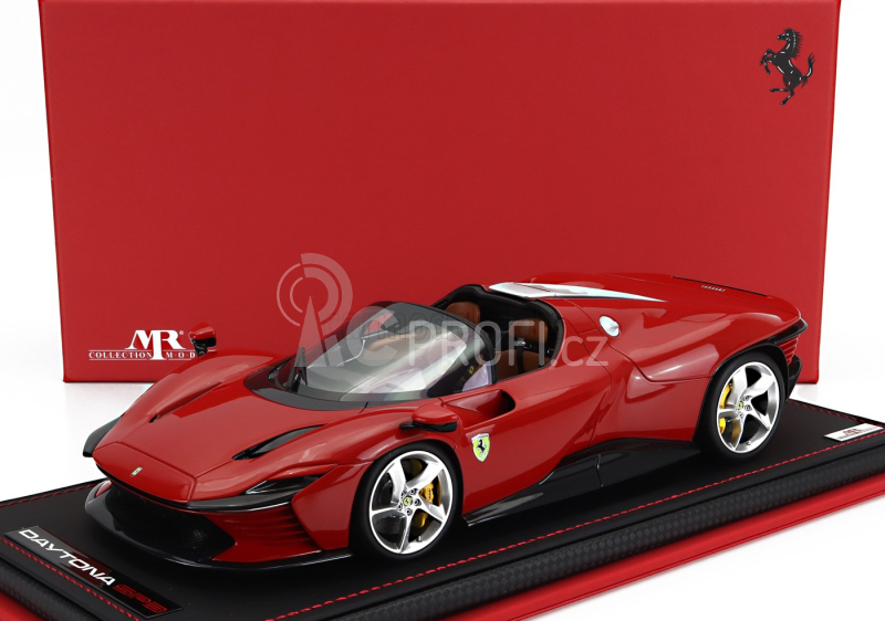 Mr-models Ferrari Daytona Sp3 2022 - Con Vetrina - With Showcase 1:18 Rosso Corsa - Červená