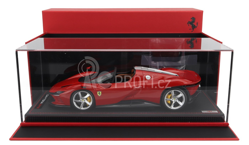 Mr-models Ferrari Daytona Sp3 2022 - Con Vetrina - With Showcase 1:18 Rosso Corsa - Červená