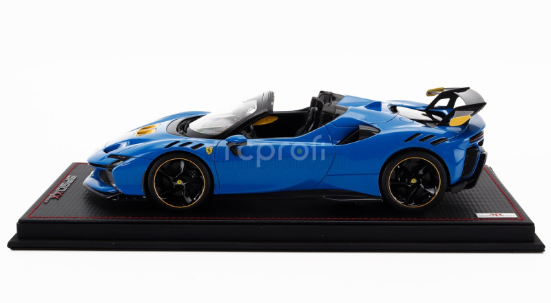 Mr-models Ferrari Sf90 Xx Stradale Spider 2024 - Con Vetrina - With Showcase 1:18 Azzurro Dino - Světle Modrá Černá Žlutá