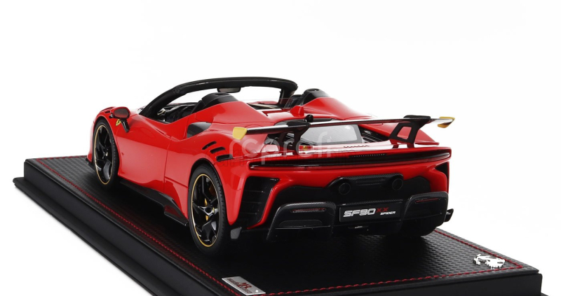 Mr-models Ferrari Sf90 Xx Stradale Spider 2024 - Con Vetrina - With Showcase 1:18 Rosso Scuderia - Červená Žlutá Černá