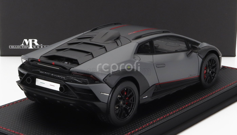 Mr-models Lamborghini Huracan N 63 Sterrato 2022 - Con Vetrina - With Showcase 1:18 Grigio Vulcano - Matná Šedá