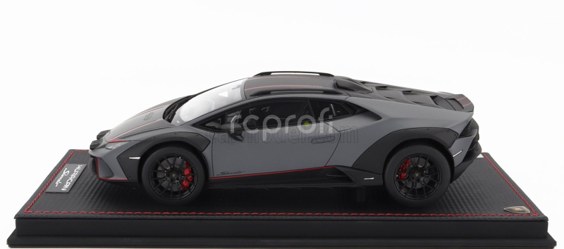 Mr-models Lamborghini Huracan N 63 Sterrato 2022 - Con Vetrina - With Showcase 1:18 Grigio Vulcano - Matná Šedá