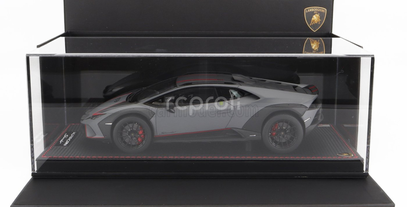 Mr-models Lamborghini Huracan N 63 Sterrato 2022 - Con Vetrina - With Showcase 1:18 Grigio Vulcano - Matná Šedá