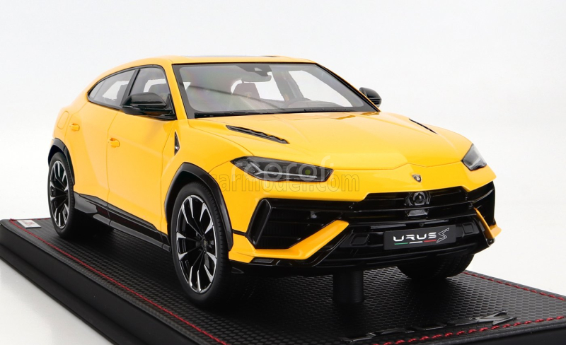 Mr-models Lamborghini Urus S 2022 - Con Vetrina - With Showcase 1:18 Giallo Auge - Žlutá