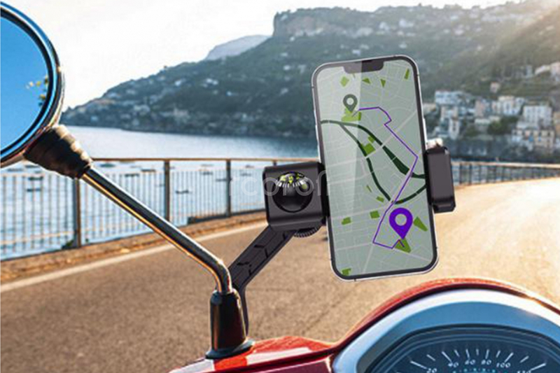 Multi-Angle Smartphone Holder with Compass (Mirror Base)