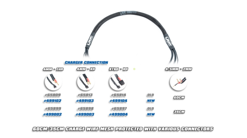 Nabíjecí kabel 60cm 2S LiPo HARDCASE z G4 na P4/5 včetně balančního konekt. XH