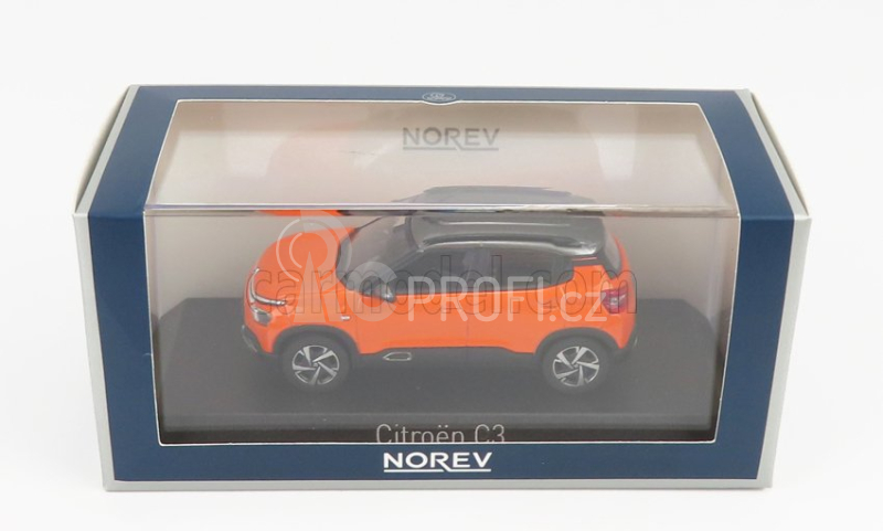 Norev Citroen C3 2021 1:43 Oranžově Šedá