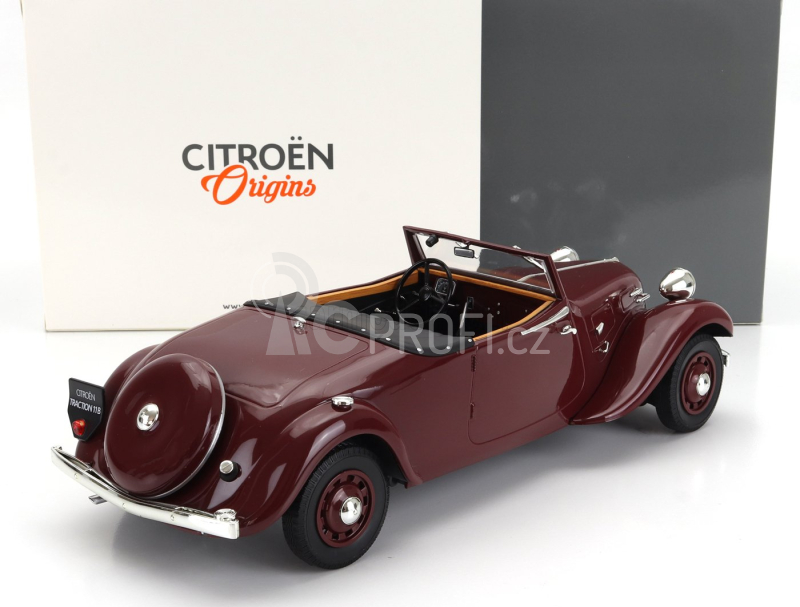 Norev Citroen Traction Avant Cabriolet Open 1939 1:18 Bordeaux