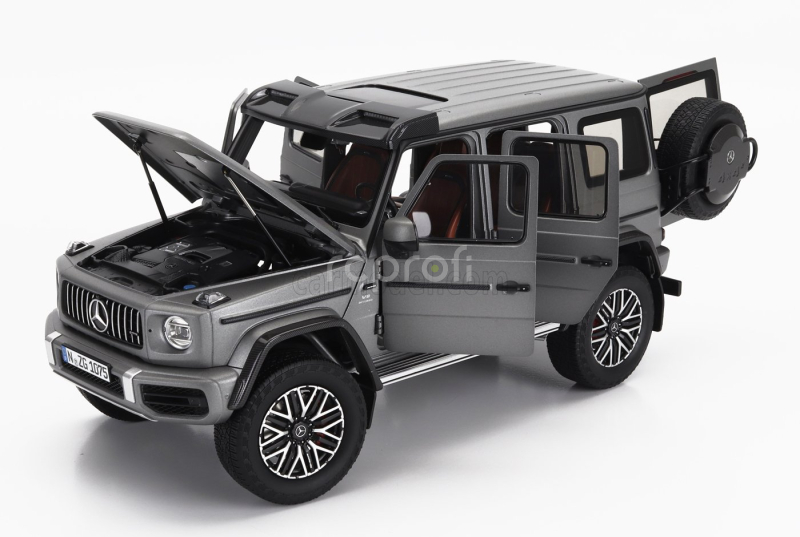 Nzg Mercedes benz G-class G63 4x4 Amg 2023 1:18 Platinová Magno Šedá