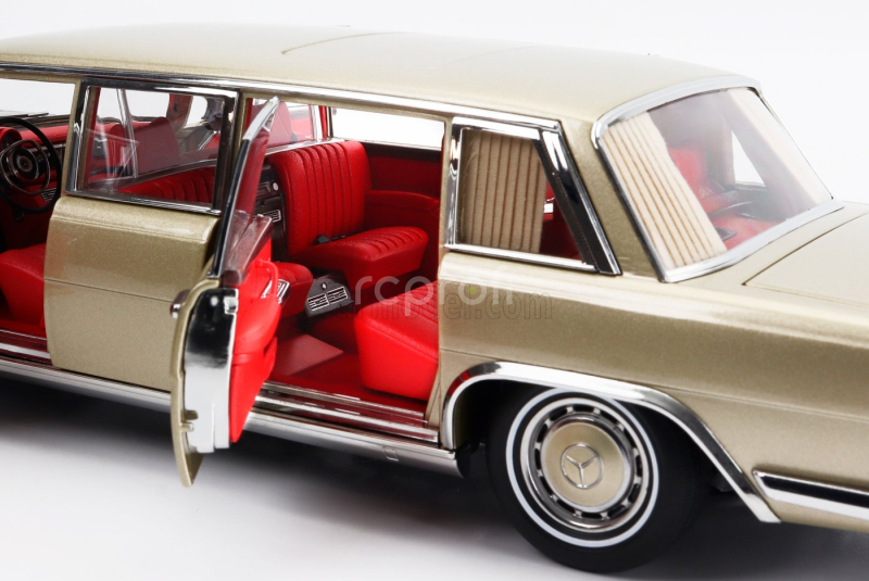 Nzg Mercedes benz S-class 600 Lwb Pullman (w100) 1969 1:18 Champagne