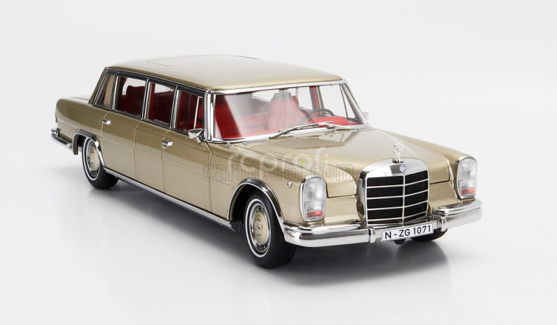 Nzg Mercedes benz S-class 600 Lwb Pullman (w100) 1969 1:18 Champagne