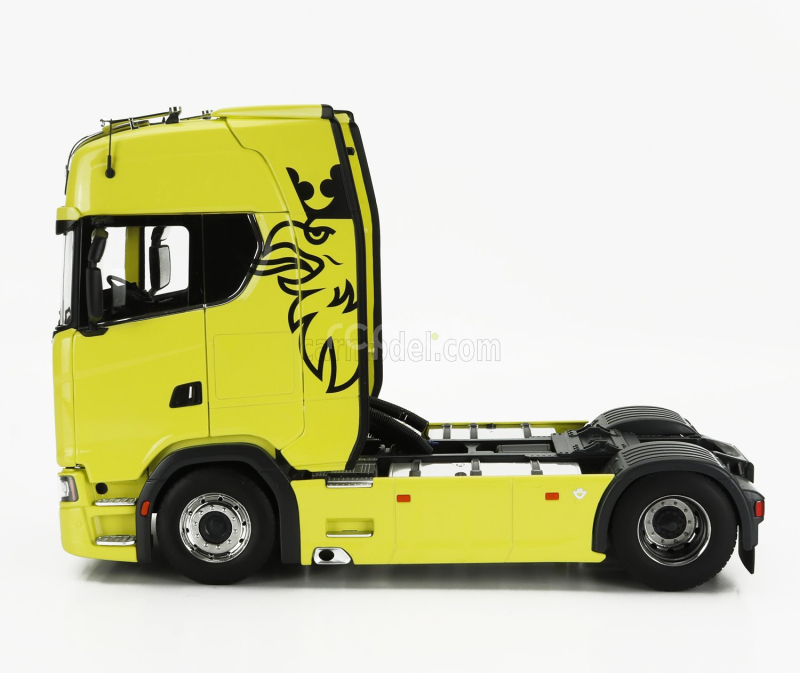 Nzg Scania S730 V8 Tractor Truck 2-assi With Vabis Logo 2017 1:18 Žlutá