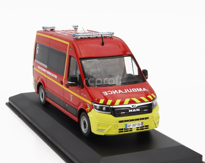 Odeon MAN Tge L2h2 Gifa Vsav Sdis 30 Gard Vehicule De Secours Et D'assistance Aux Victimes Sapeurs Pompiers 2020 1:43 Červená Žlutá