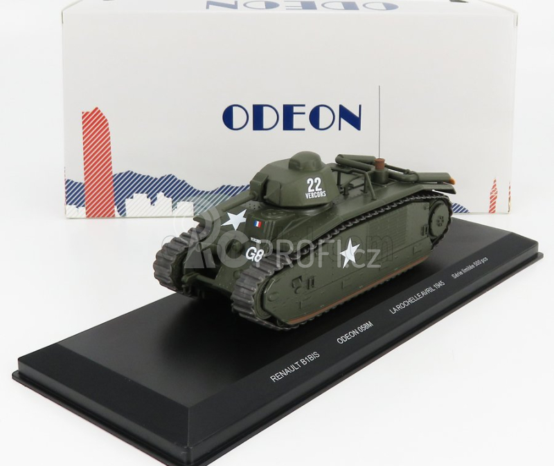 Odeon Renault B1 Bis Tank France 1945 1:43 Vojenská Zelená