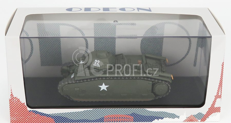 Odeon Renault B1 Bis Tank France 1945 1:43 Vojenská Zelená