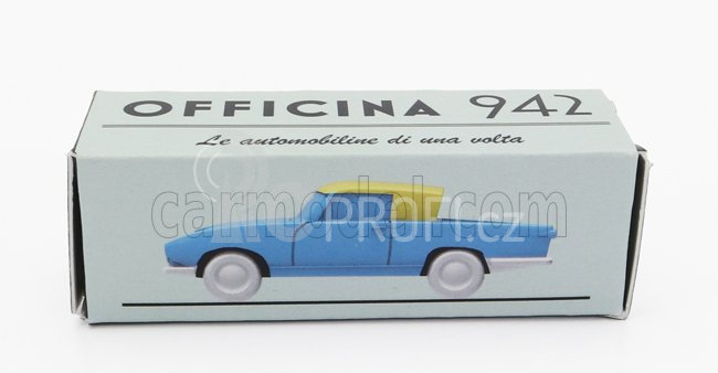 Officina-942 Fiat 1200 Coupe Carrozzeria Ghia 1958 1:76 Modrý Krém