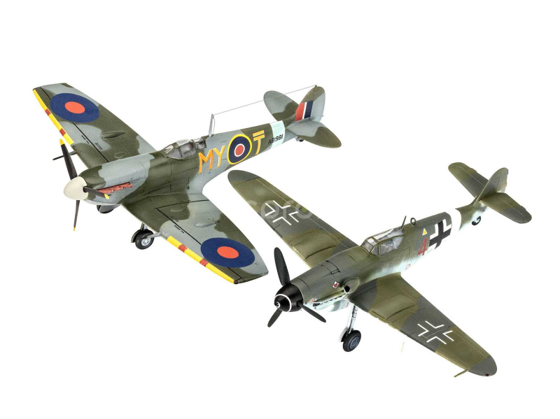 Plastic Modelkit letadla 03710 - Bf109G-10 & Spitfire Mk.V (1:72)