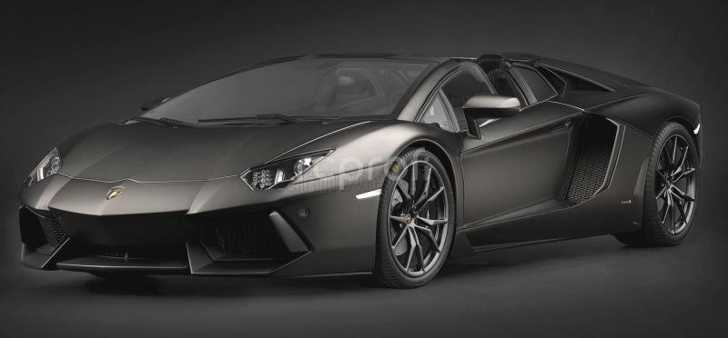 Pocher Lamborghini Aventador Lp700-4 Roadster 2013 1:8 Nero Nemesis - Matná Černá