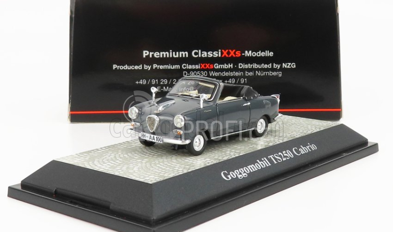 Premium classixxs Goggomobil Ts250 Cabriolet Spider 1965 1:43 Tmavě Šedá