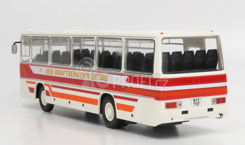 Premium classixxs Ikarus 256 Autobus Veb Kraftverkehr Zittau 1988 1:43 Bílá Červená Oranžová