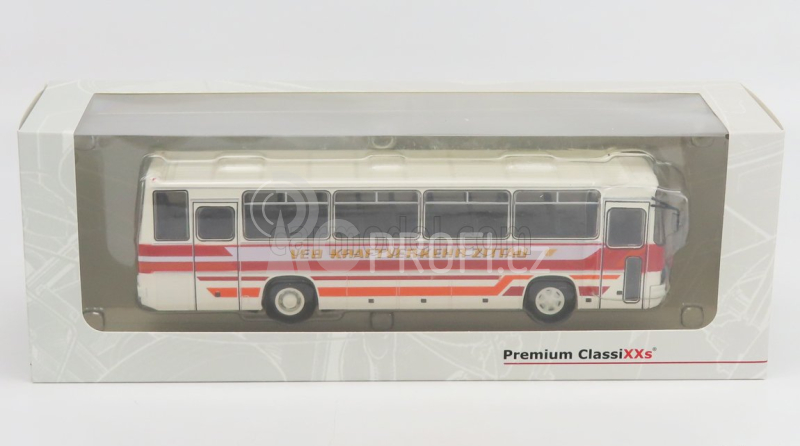 Premium classixxs Ikarus 256 Autobus Veb Kraftverkehr Zittau 1988 1:43 Bílá Červená Oranžová