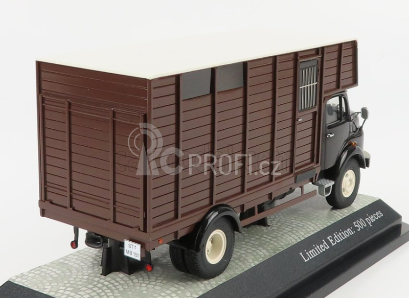 Premium classixxs Mercedes benz L911 Truck Achtung Reitpferde Trasporto Bestiame 1969 - Livestock Transporter 1:43 2 Tóny Hnědé