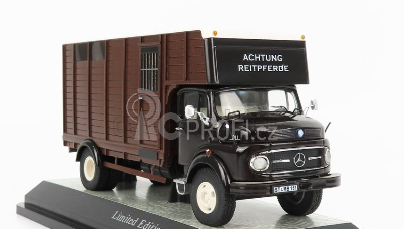 Premium classixxs Mercedes benz L911 Truck Achtung Reitpferde Trasporto Bestiame 1969 - Livestock Transporter 1:43 2 Tóny Hnědé