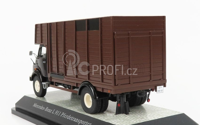 Premium classixxs Mercedes benz L911 Truck Achtung Reitpferde Trasporto Bestiame 1969 - Livestock Transporter 1:43 2 Tóny Hnědé