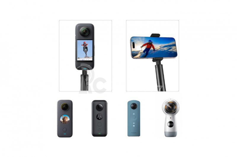 Prodlužující selfie tyč na kameru Insta360 X3 / X2 / One RS (200cm)