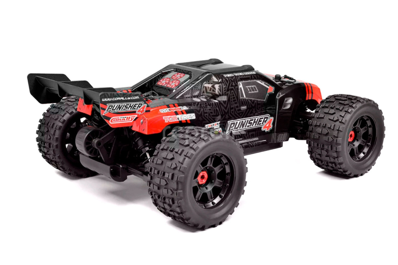 PUNISHER-4 - Monster Truck 4WD 3-4S - RTR - červená