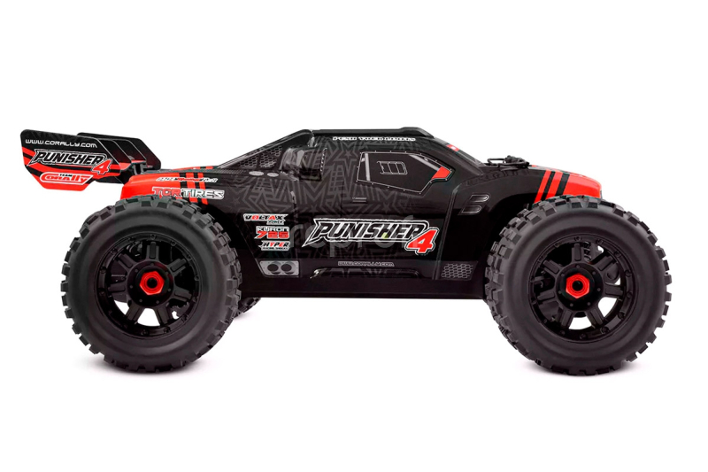 PUNISHER-4 - Monster Truck 4WD 3-4S - RTR - červená