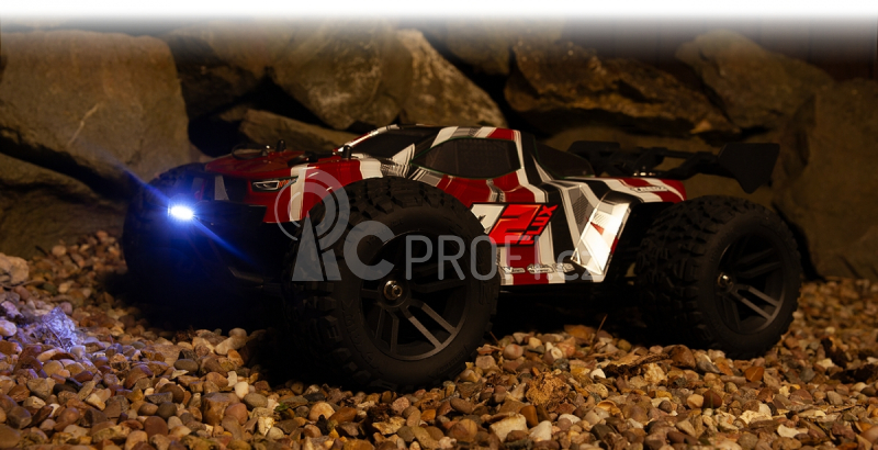 RC auto Quantum2 XT Flux 1/10th Stadium Truck, červená