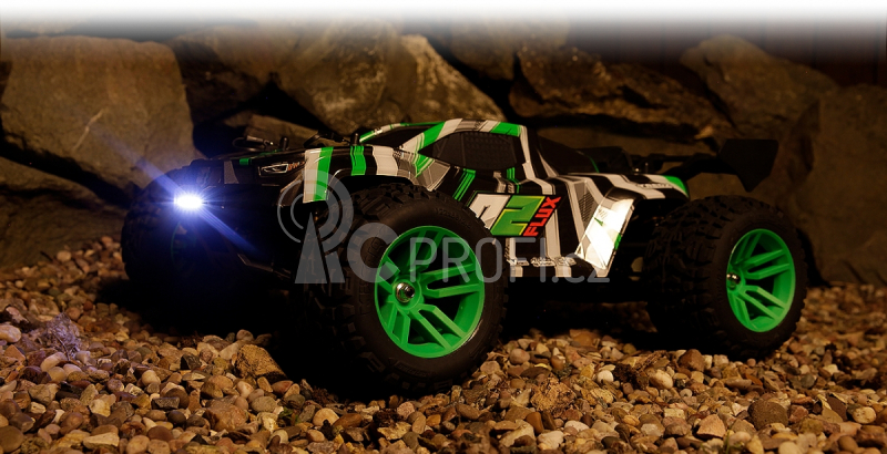 RC auto Quantum2 XT Flux 1/10th Stadium Truck, zelená